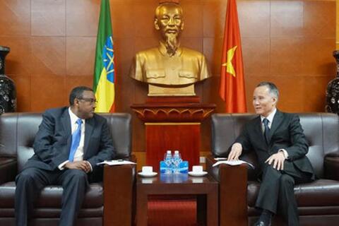 Thứ trưởng Trần Quốc Khánh tiếp đoàn Phó Thủ tướng nước Cộng hòa Dân chủ liên bang Ethiopia